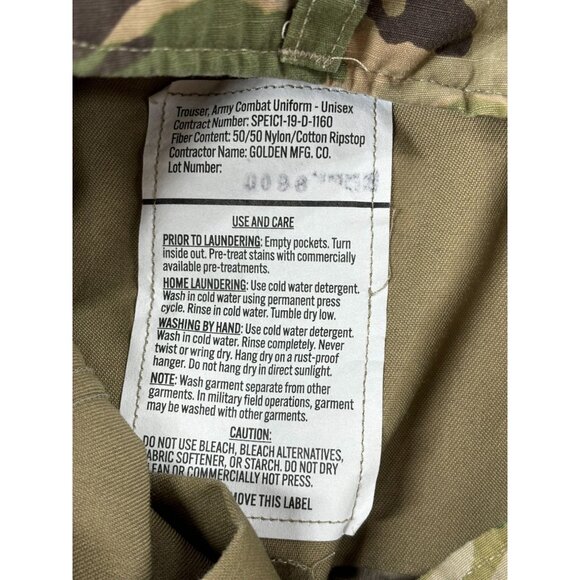 US Army Camo Combat Uniform Trousers Medium/Short Insect Repellent - Picture 5 of 9